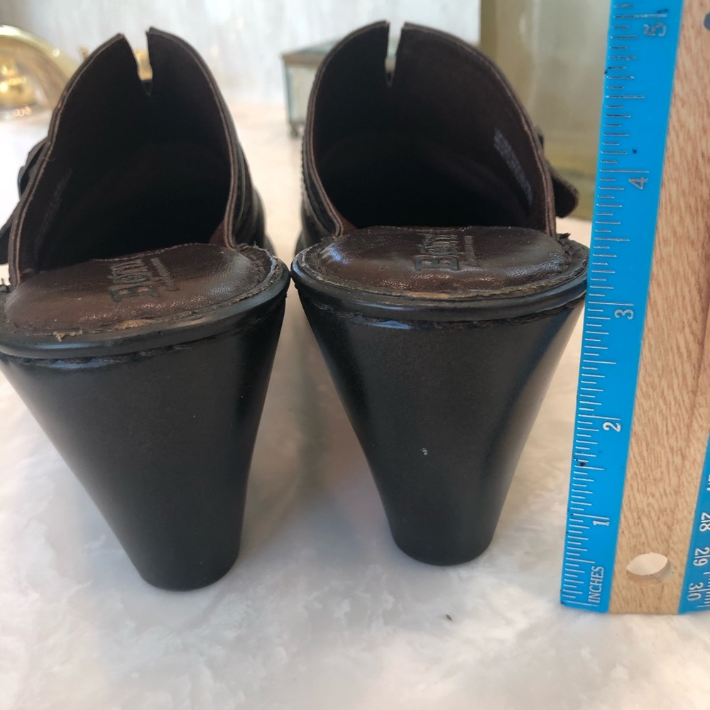Born clogs brown leather slides Sz 8 - Picture 4 of 15
